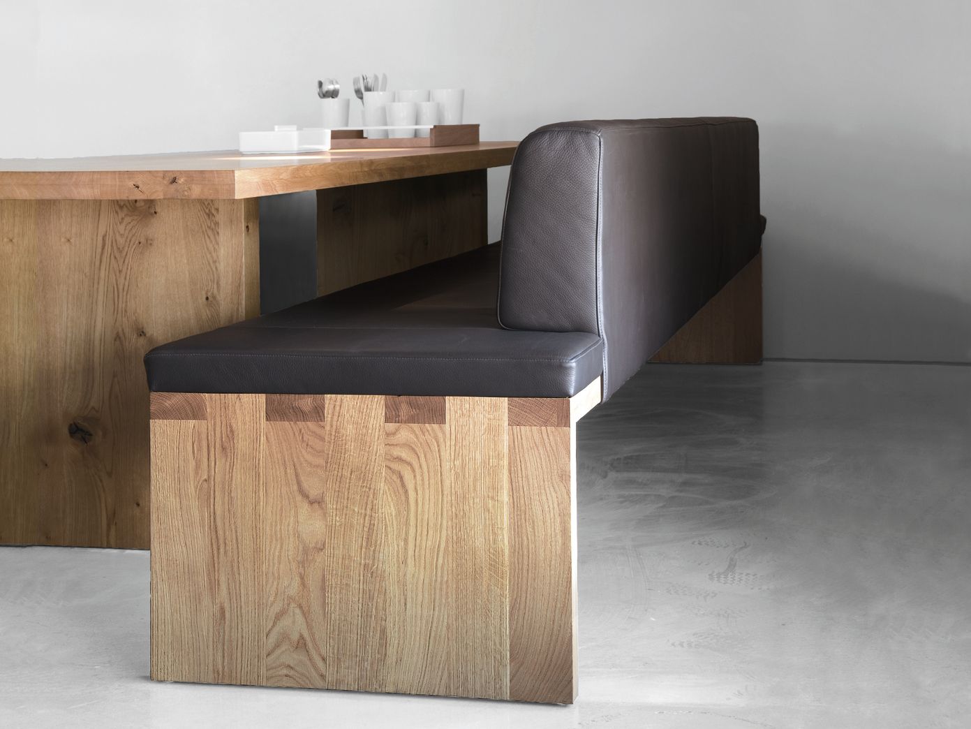 Деревянная мягкая скамейка со спинкой JANUA SC 02 ARCH-00075764 - Вид №5