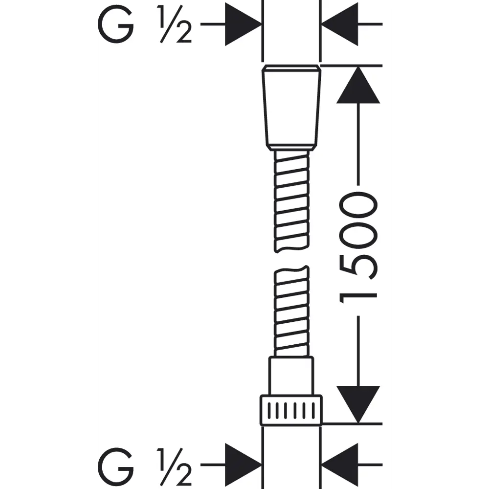 Шланг для душа Hansgrohe Mariflex 28153000 1.5 м ПВХ хром STLM-2052324 - Вид №6