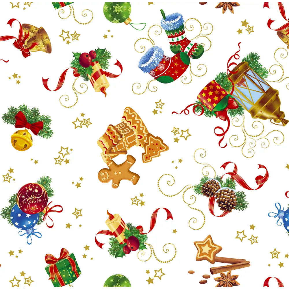 Скатерть «Новый год» прямоугольная 160x135 см цвет белый Santreyd Мажор STLM-2080224 - Вид №2