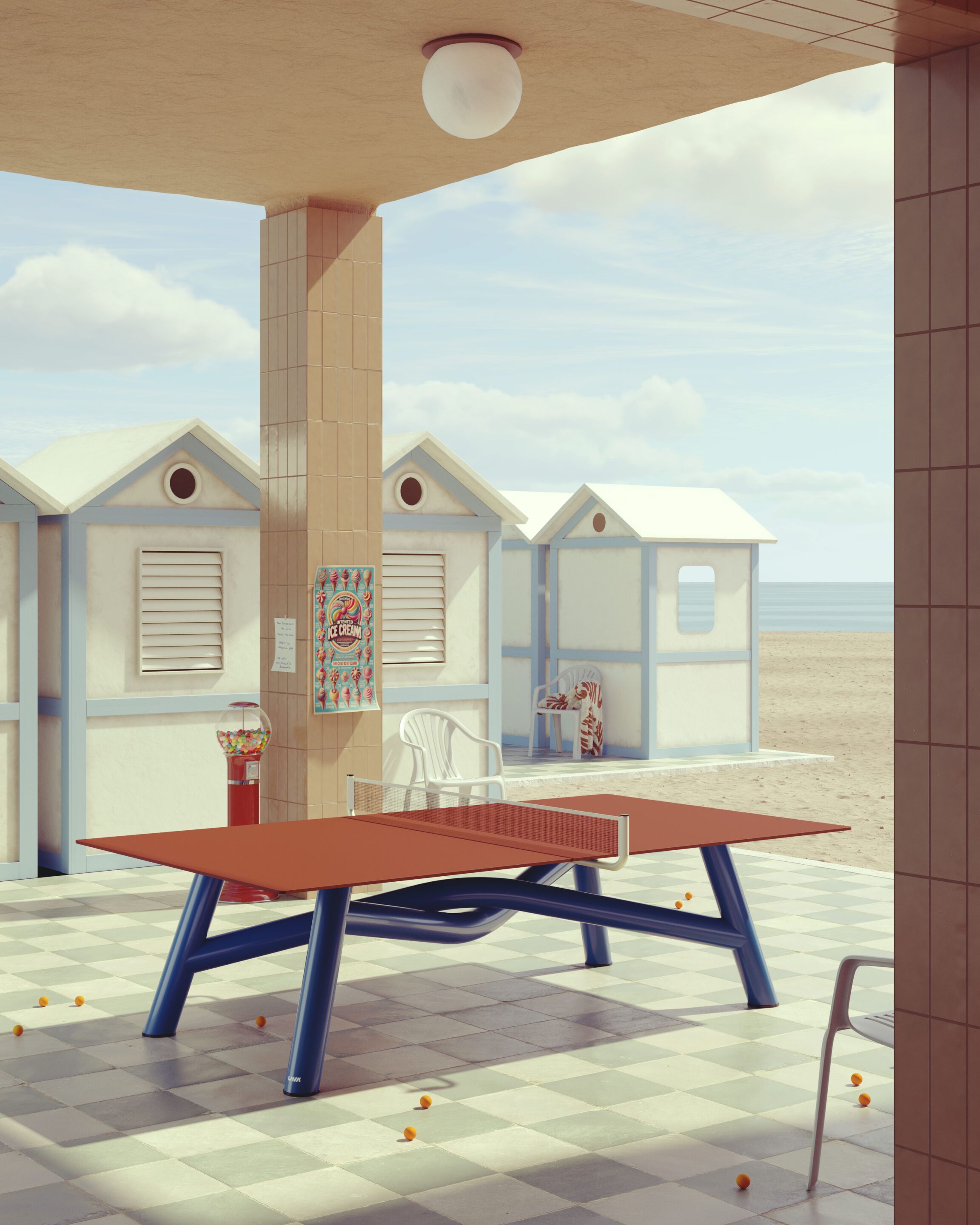 Стол для настольного тенниса из керамогранита и алюминия LAVA GAE ARCH-00043843 - Вид №4