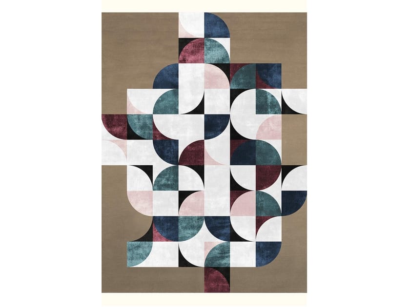 Ковер ручной работы из бамбукового волокна Sirecom Tappeti Моноскоп ARCH-00105384