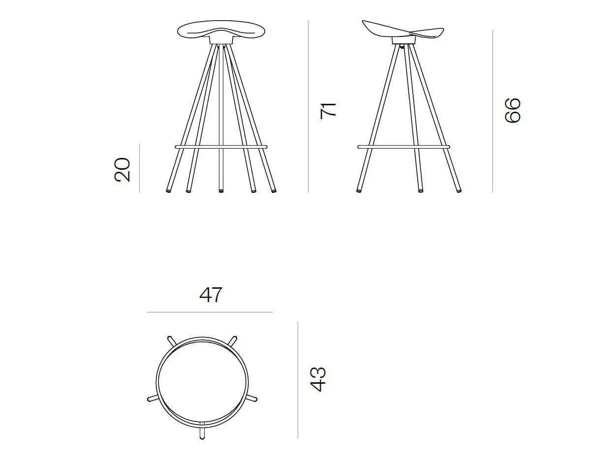 Алюминиевый барный стул BD Barcelona JAMAICA ARCH-00149684 - Вид №8