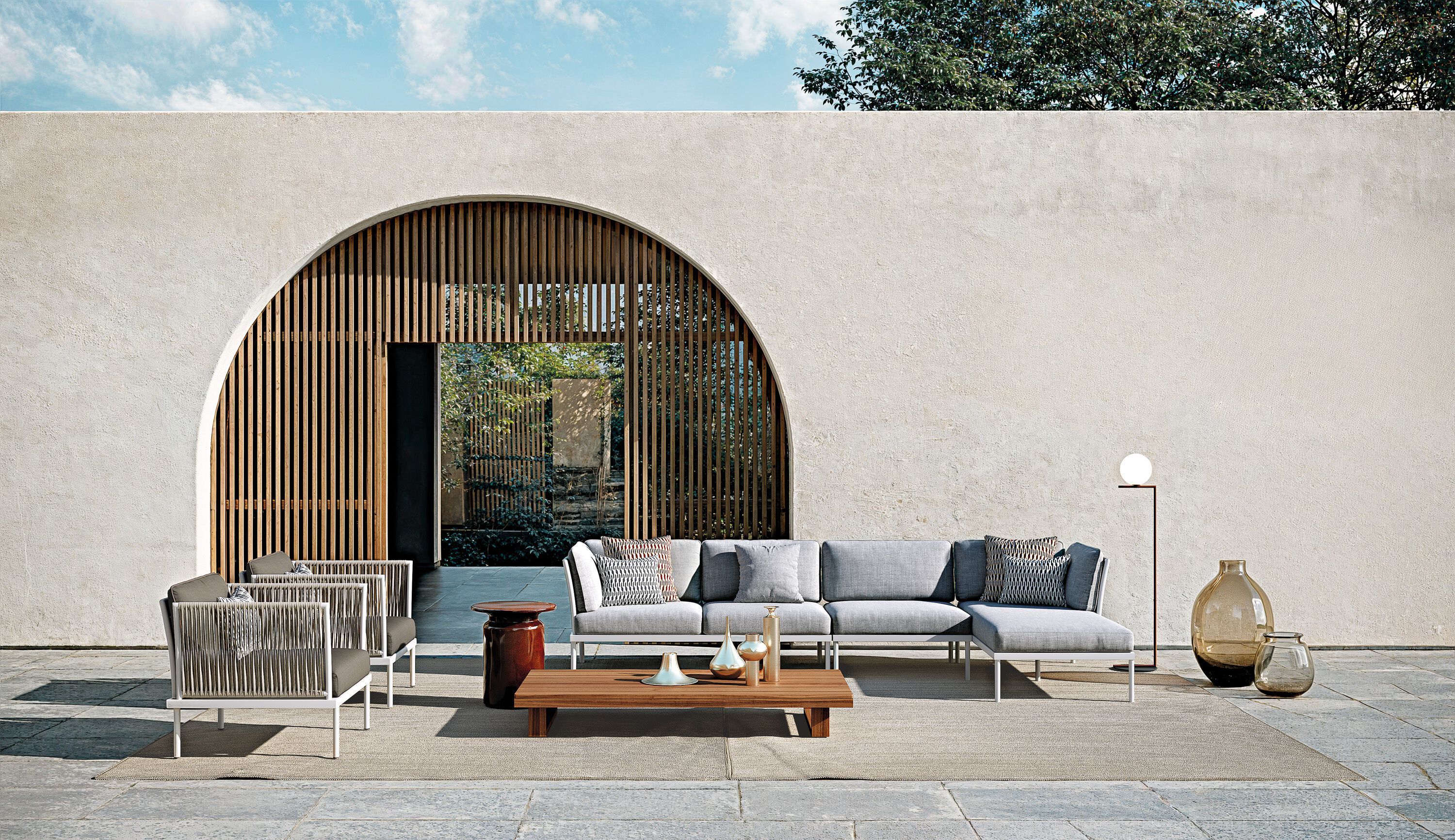 Тканевое угловое садовое кресло с подлокотниками Atmosphera ARCH-00126587 - Вид №1