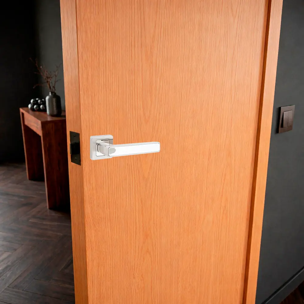 Дверная ручка на розетке Armex H-22107-A без запирания цвет никель/хром STLM-2009389 - Вид №6