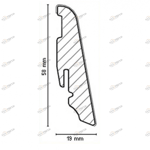 Плинтус FN Neuhofer Holz Cork Chestnut Шпонированный Пробка 2400х58 мм 1010000154