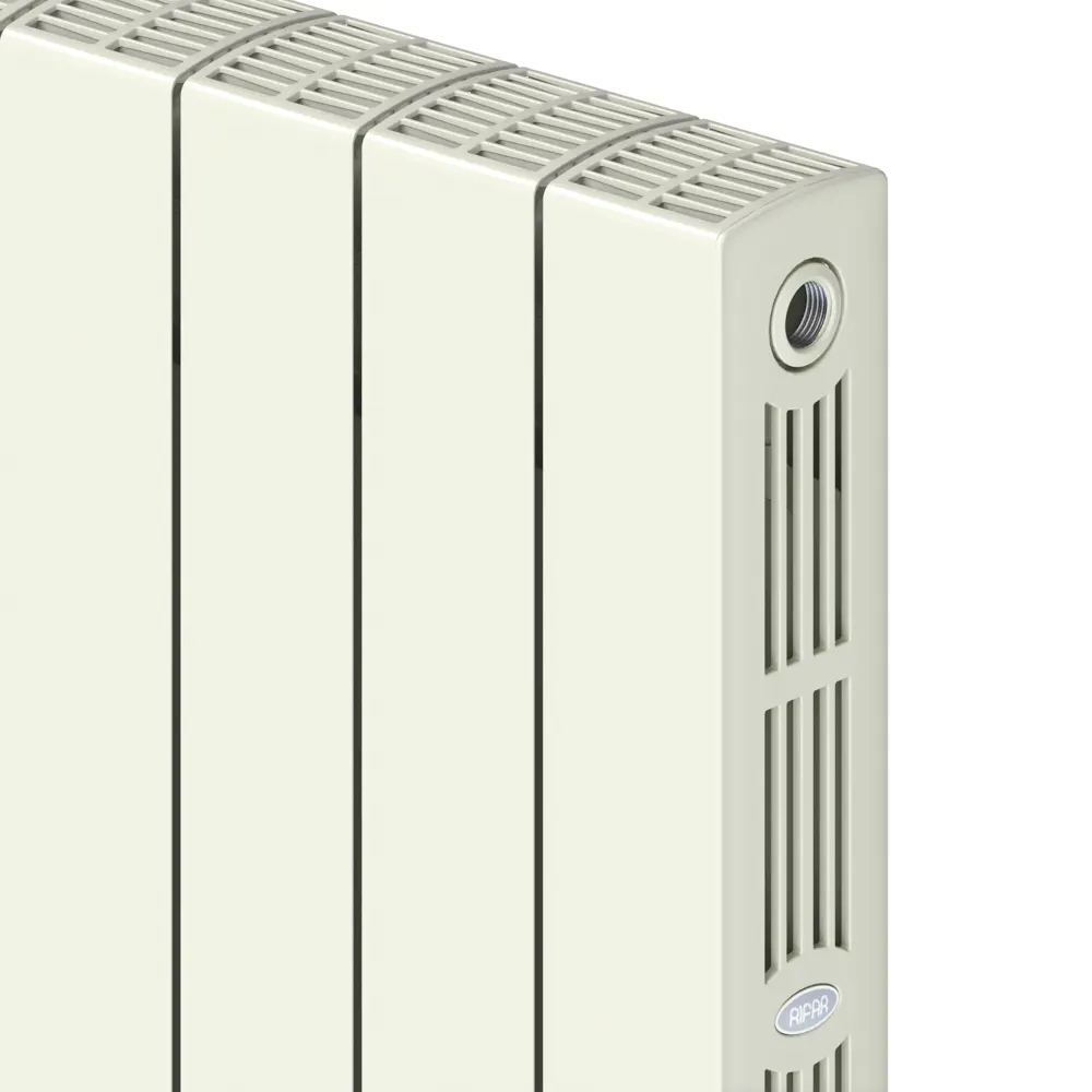Радиатор секционный Rifar Supremo S50008RAL1015 500/90 8 секций боковое подключение биметалл бежевый 82560845 STLM-2165881 - Вид №3
