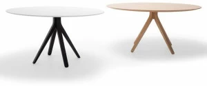Andreu World Круглый деревянный стол Nuez table