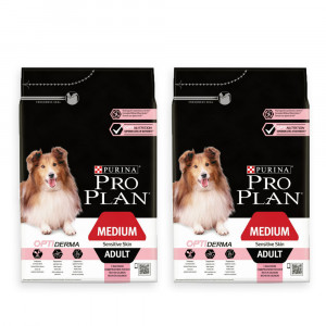 Т00007830*2 Корм для собак для средних пород с чувствительной кожей, лосось сух. 3 кг (упаковка - 2 шт) Pro Plan