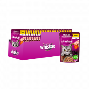 ПР0059382*28 Корм для кошек Meaty курица пауч 75г (упаковка - 28 шт) WHISKAS