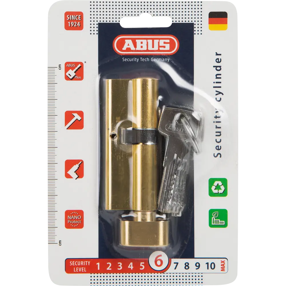 Цилиндр замка ABUS KD6MM с защитой от взлома, золото 82441701 STLM-0027372 - Вид №2
