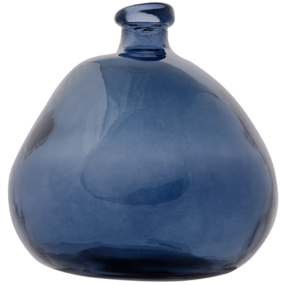 Ваза из переработанного стекла, цвет голубой Atmosphera STLM-2131066 - Вид №1