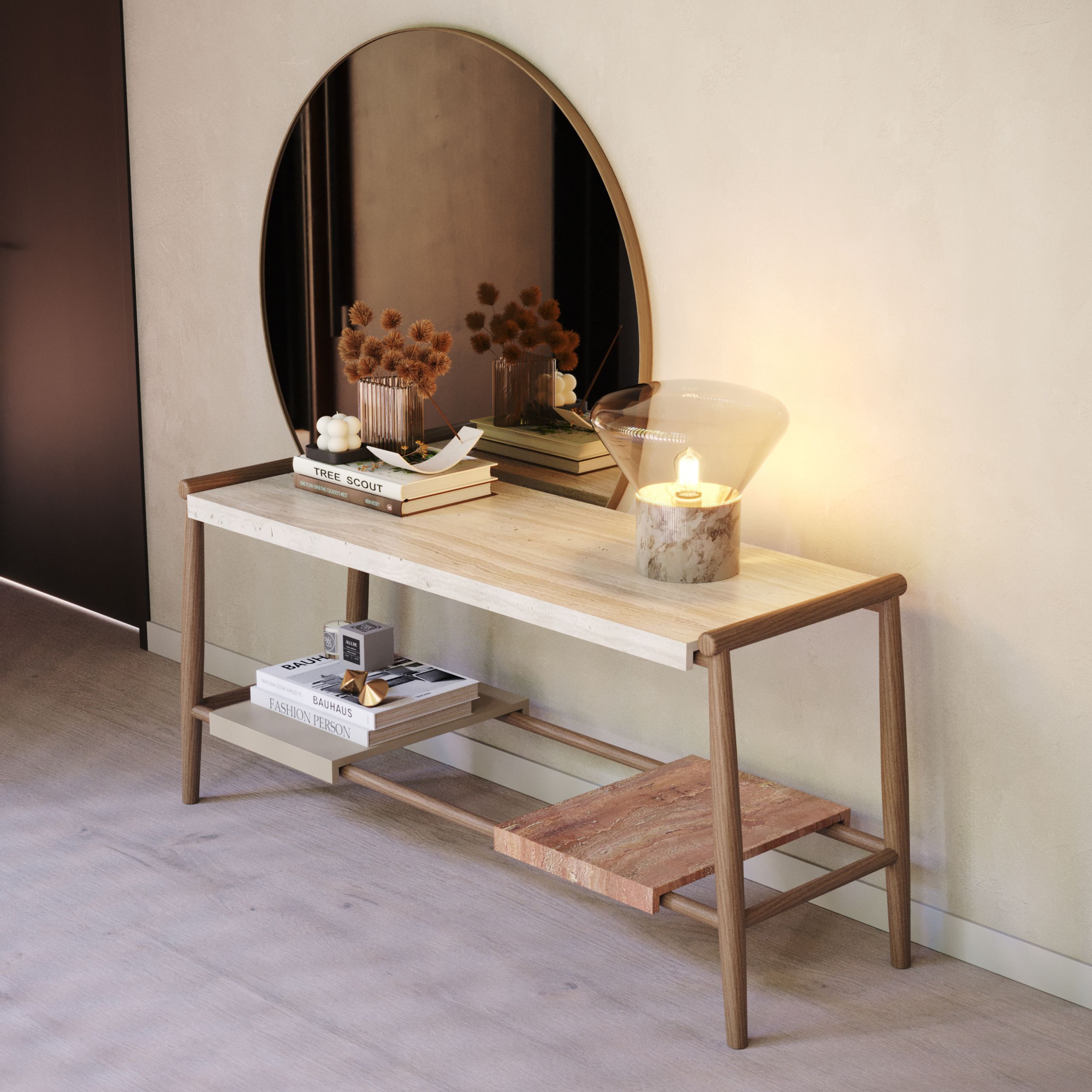 Травертиновый консольный стол Stylish Club Landform ARCH-00148687 - Вид №4