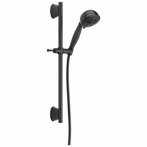 51559-BL H2Okinetic® Ручной душ с направляющей планкой с 5 настройками Delta Faucet Universal Showering Матовый черный