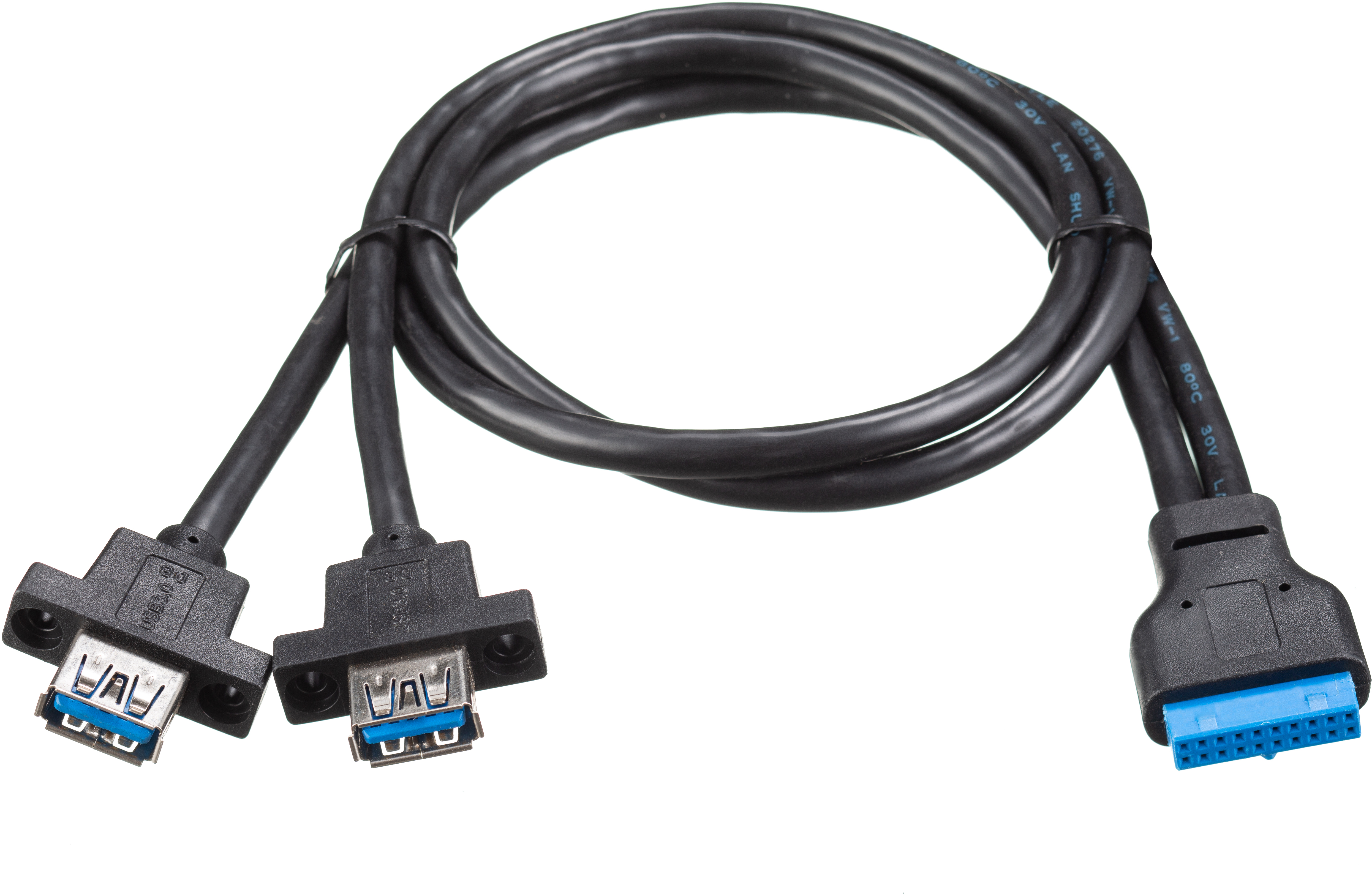 FL-SP302U2U3 Usb module, 2xusb2.0+2xusb3.0, pcb board+audio+cables for fl-302 Foxline Santreyd  - Вид №2