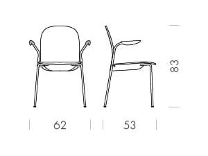 Штабелируемый стул из дуба с подлокотниками Gazzda Book ARCH-00021570 - Вид №14