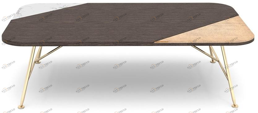 Sicis Низкий прямоугольный деревянный журнальный столик для гостиной sun-id-1443961