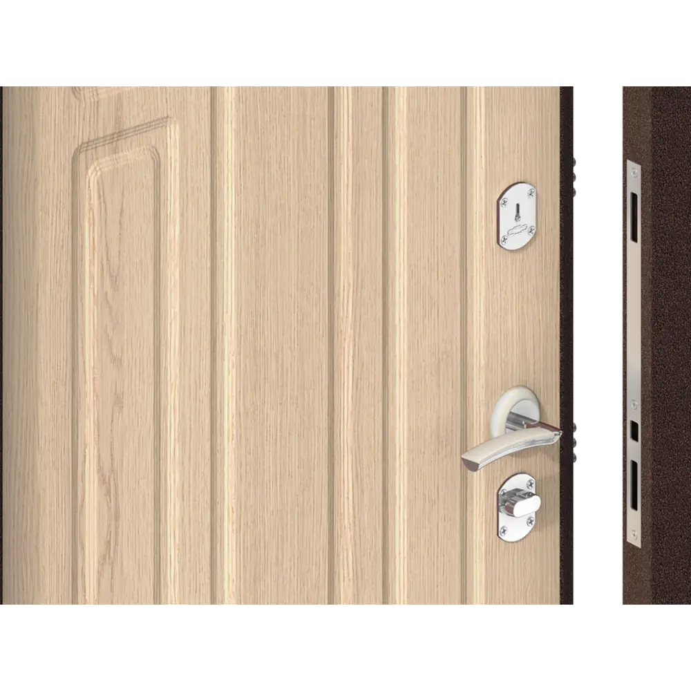 Дверь входная металлическая Оптим 98x205 см правая белый дуб DOORHAN STLM-2190281 - Вид №2