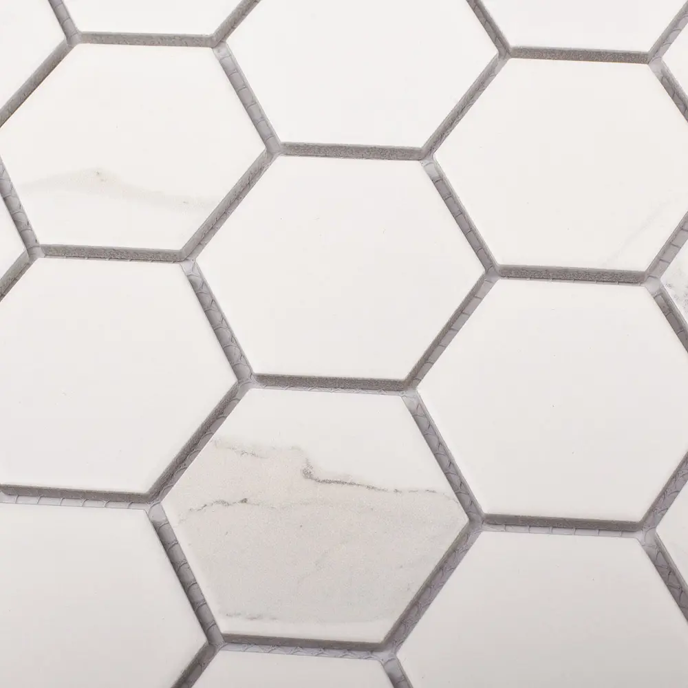 Мозаика керамическая Smart Mosaic Homework Hexagon Carrara Matt 27.1x28.2 см цвет серый STLM-2106461 - Вид №3
