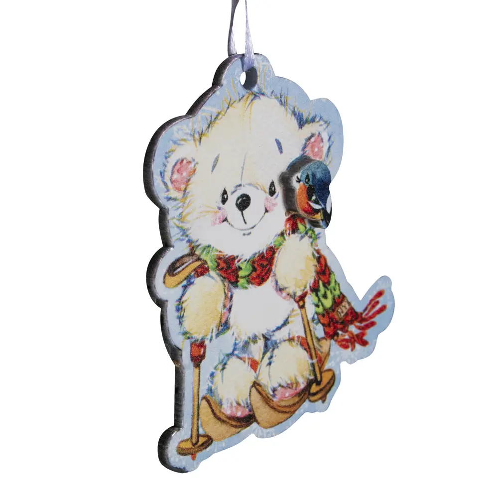 Елочная игрушка Christmas "3D Мишка на лыжах" h7.5 см 82720219 STLM-2150027 Santreyd 