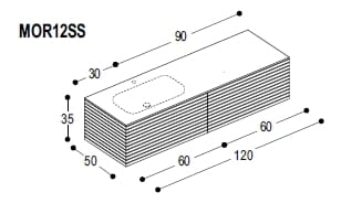 Деревянный подвесной умывальник Moab MORE ARCH-00080795 - Вид №9