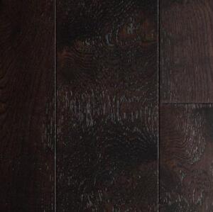 Массивная доска Magestik floor С покрытием Кофе Дуб с брашью (Текстурированная) 300-1800х125 мм.