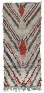 AFOLKI Прямоугольный шерстяной коврик с длинным ворсом и узором Boucherouite Taa1186be