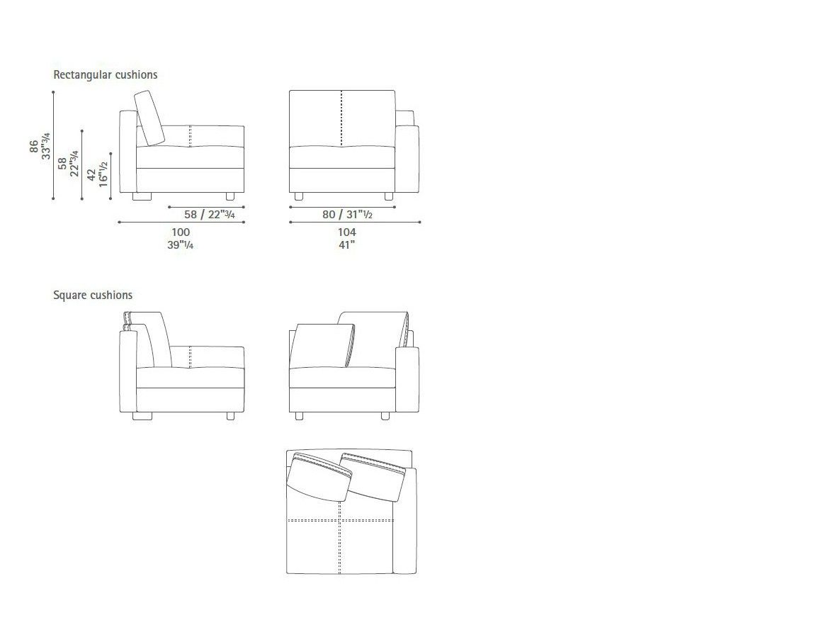 Кожаный модульный угловой диван Poltrona Frau коллекция - диваны и кресла ARCH-00060847 - Вид №26