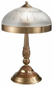 Possoni Illuminazione Настольная лампа из французского золота с травленым сатиновым стеклом Jenny 237/l2