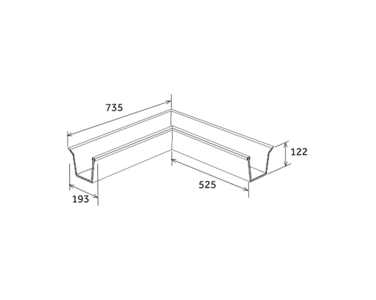 Внешний угловой желоб G2 First Corporation First Plast ARCH-00022470 - Вид №2