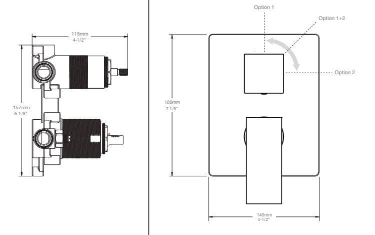 Термостатический набор для душа с душем BARIL PRO-2805-95 ARCH-00045496 - Вид №2