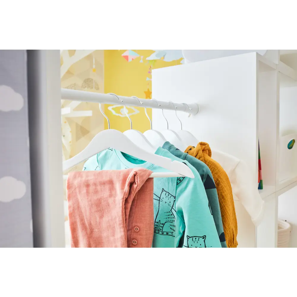 Плечики для одежды детские KONSENSA  30.5 см дерево цвет белый Плечики детские STLM-2102477 - Вид №7