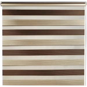 Штора рулонная день-ночь Порто 180x175 см коричневая