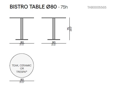 Керамический садовый стол MANUTTI Неаполь ARCH-00006721 - Вид №3