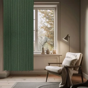 Штора на ленте со скрытыми петлями 200x280 см цвет зеленый 89400585 STLM-2152679