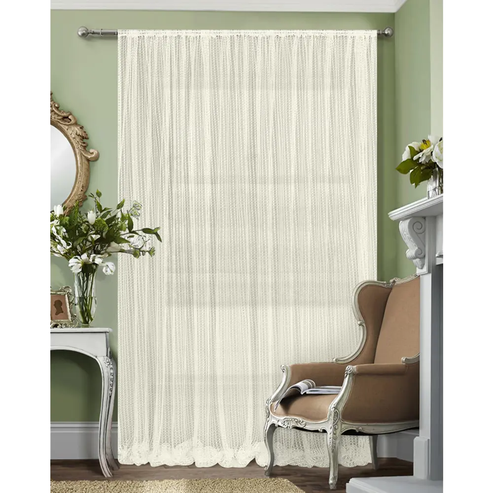 Тюль на ленте «Созвездие» 250x260 см фактура цвет экрю ТОРГОВЫЙ ДОМ ТЕКСТИЛЬ STLM-2000409