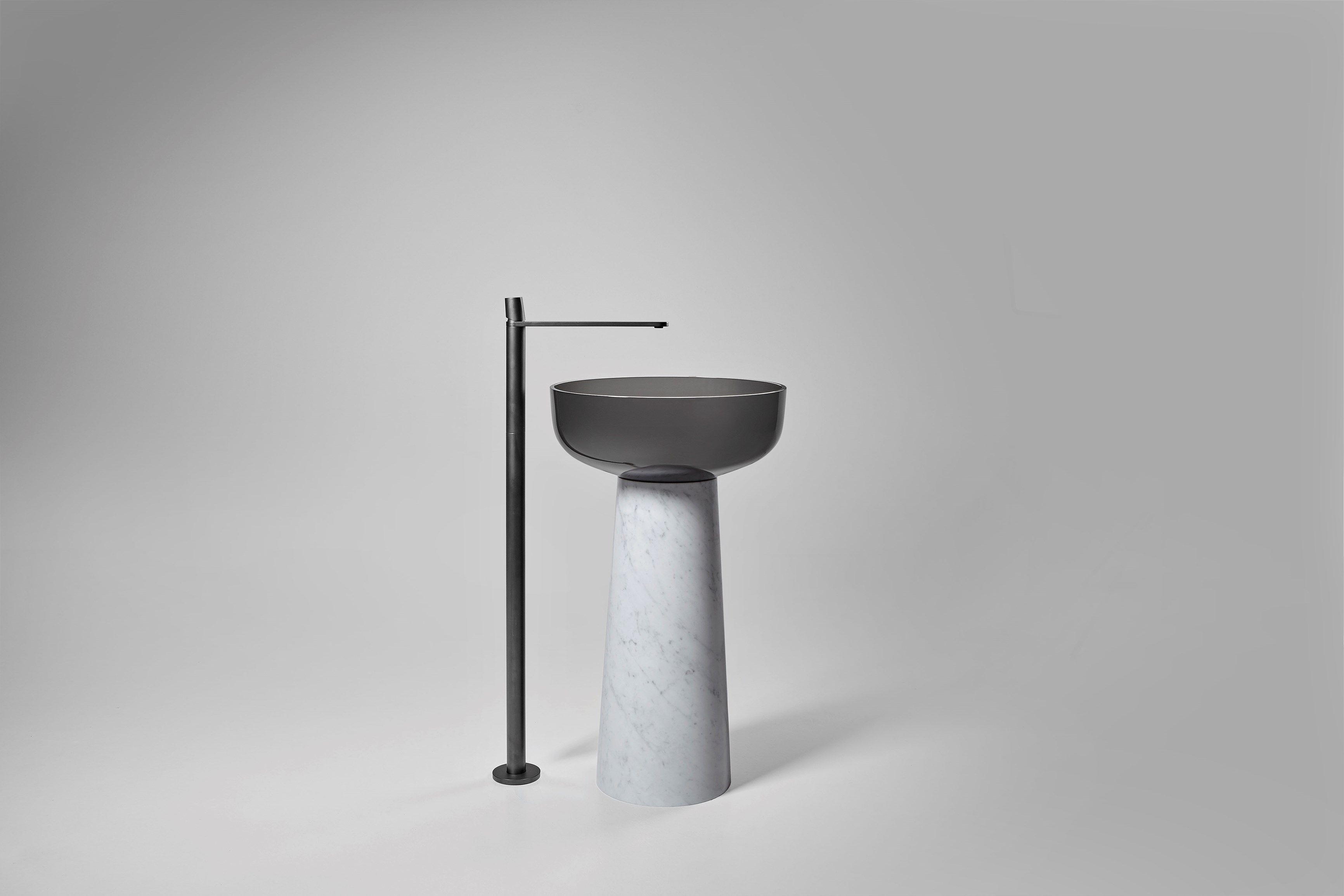 Каррарский мрамор отдельно стоящий круглый умывальник Antoniolupi ALBUME10 + ALBUME21 ARCH-00067725 - Вид №14