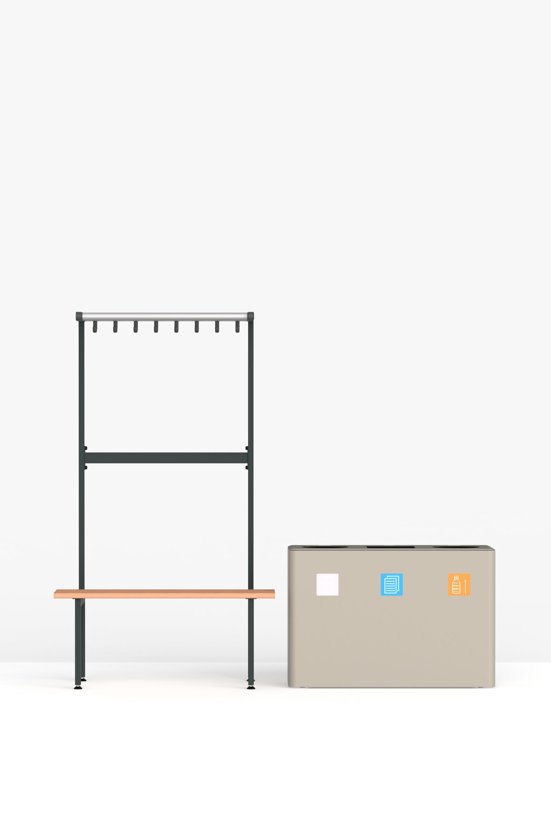 Стальная и деревянная скамейка для спортивных сооружений FUNCTIONALS Tertio ARCH-00085815 - Вид №3