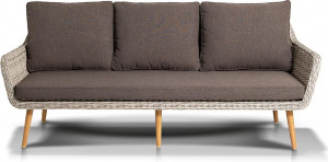YH-C3658W "Прованс" диван из искусственного ротанга трехместный, светло-серый 4SIS