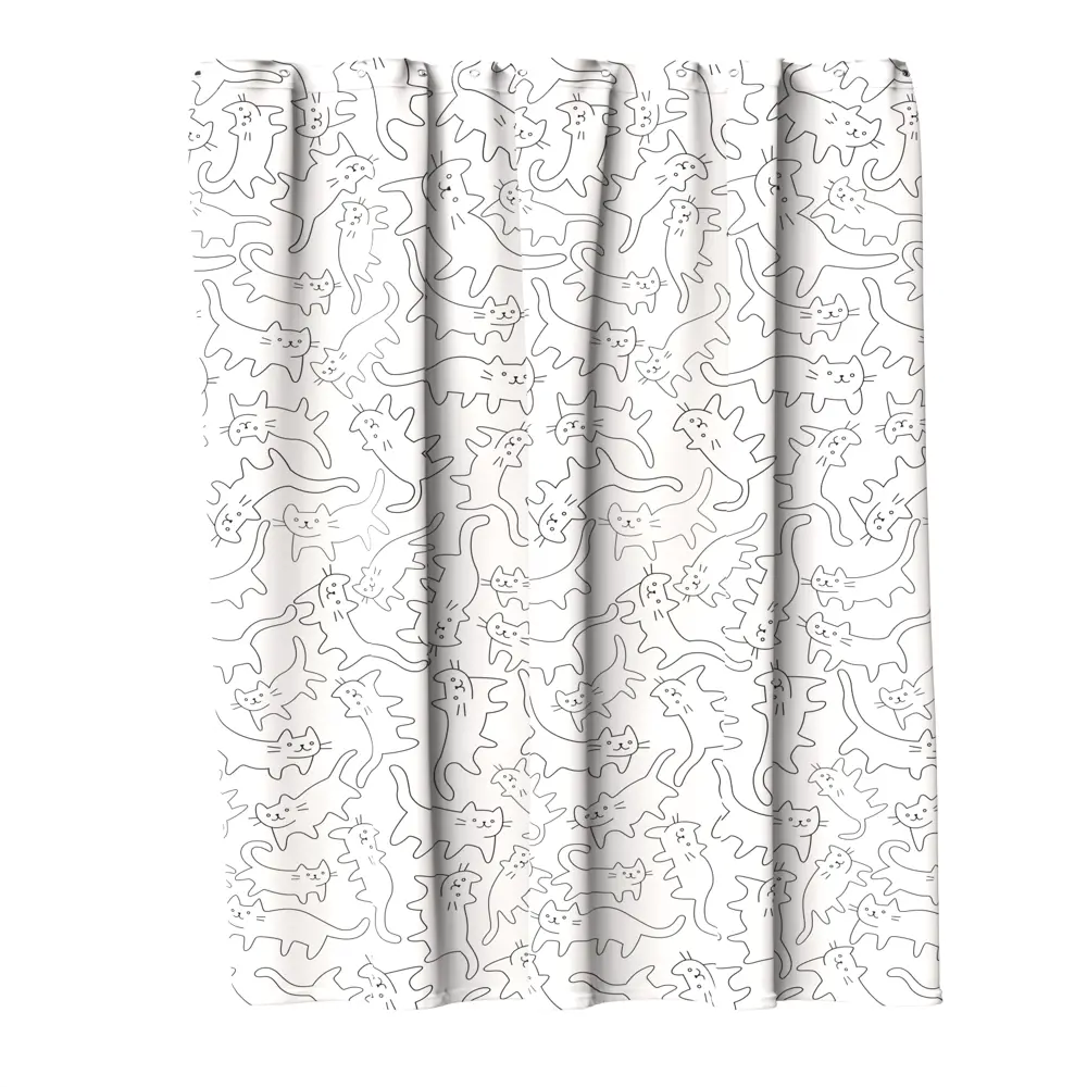 Lemer Fly Cats - Дизайнерская штора для ванной с кольцами 180×200 см 86881074 Flycats STLM-0990802