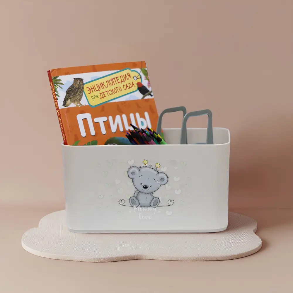 Корзина BEROSSI Mommy Love для детских вещей в стиле платина 89423332 STLM-1563182