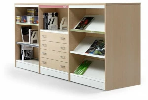 ACTIU Модульный офисный книжный шкаф из алюминия и дерева