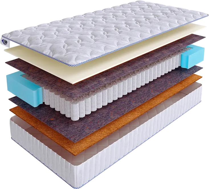 90958236 Матрас SkySleep ENJOY FOAM HARD S500 90x186 см независимый пружинный блок, односпальный, ортопедический, кокосовый STLM-0427791