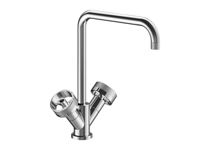 Смеситель для кухни на одно отверстие с поворотным изливом CRISTINA Rubinetterie кухня-современная коллекция ARCH-00016562