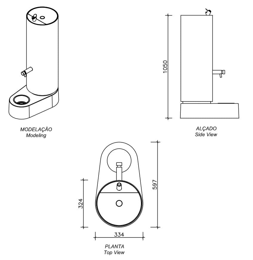 Стальной фонтан amop Geometal ARCH-00069598 - Вид №2