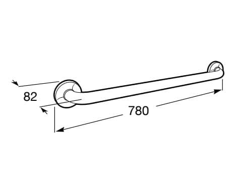 Металлическая U-образная ручка для ванны с антибактериальной обработкой Roca ACCESS ARCH-00141793 - Вид №8