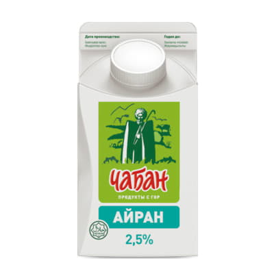 Айран 2,5% Чабан 450 г БЗМЖ Santreyd 20763