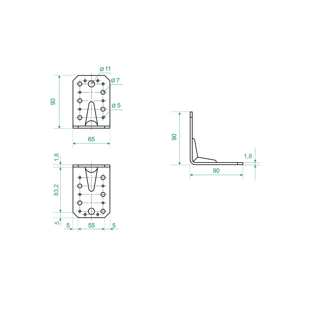 Усиленный крепежный уголок КРЕПКО-НАКРЕПКО 90×90×65 мм 18739209 STLM-0012324 - Вид №4