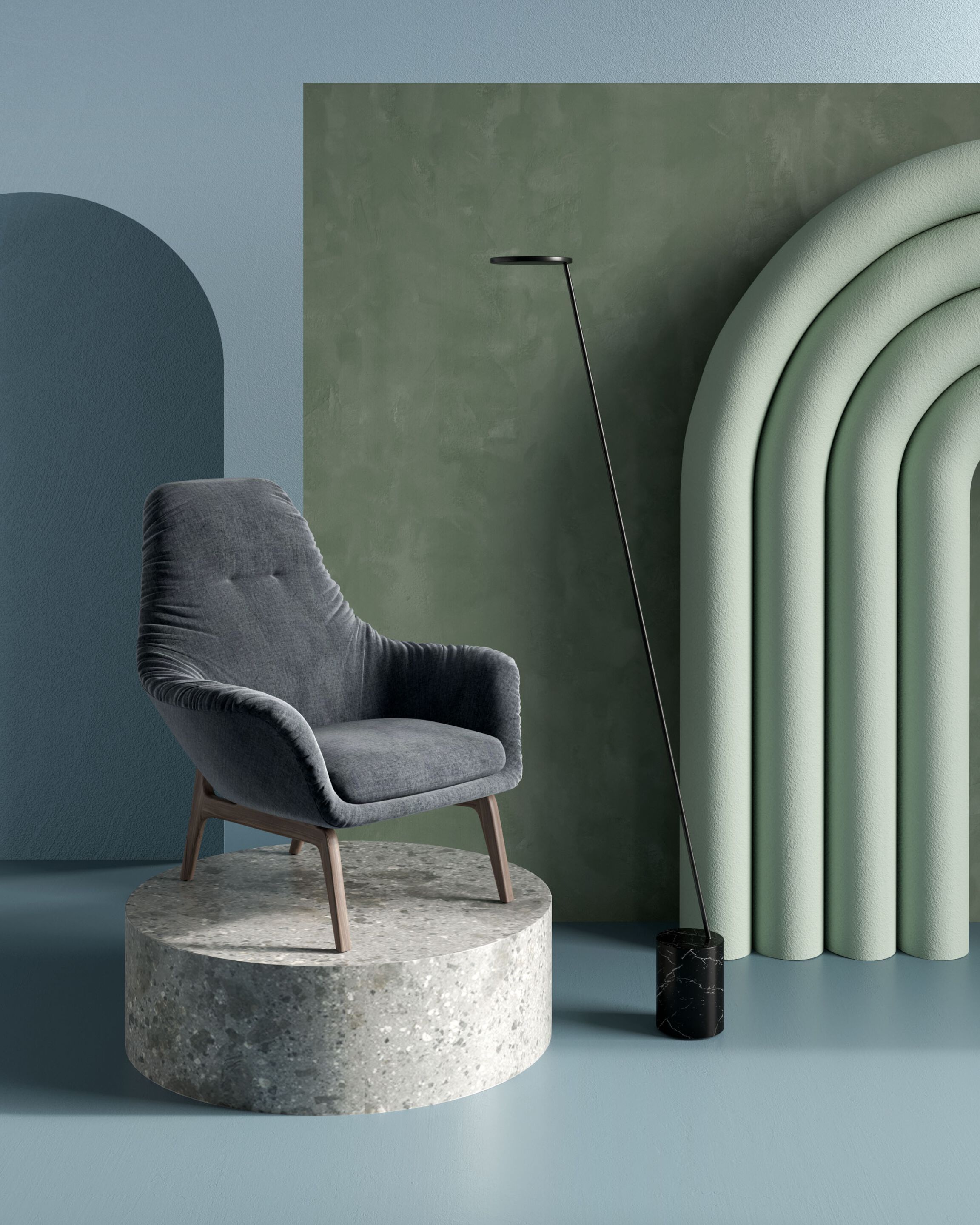 Тканевое кресло с подлокотниками GRUPPO FOX день Фокса ARCH-00117251 - Вид №1