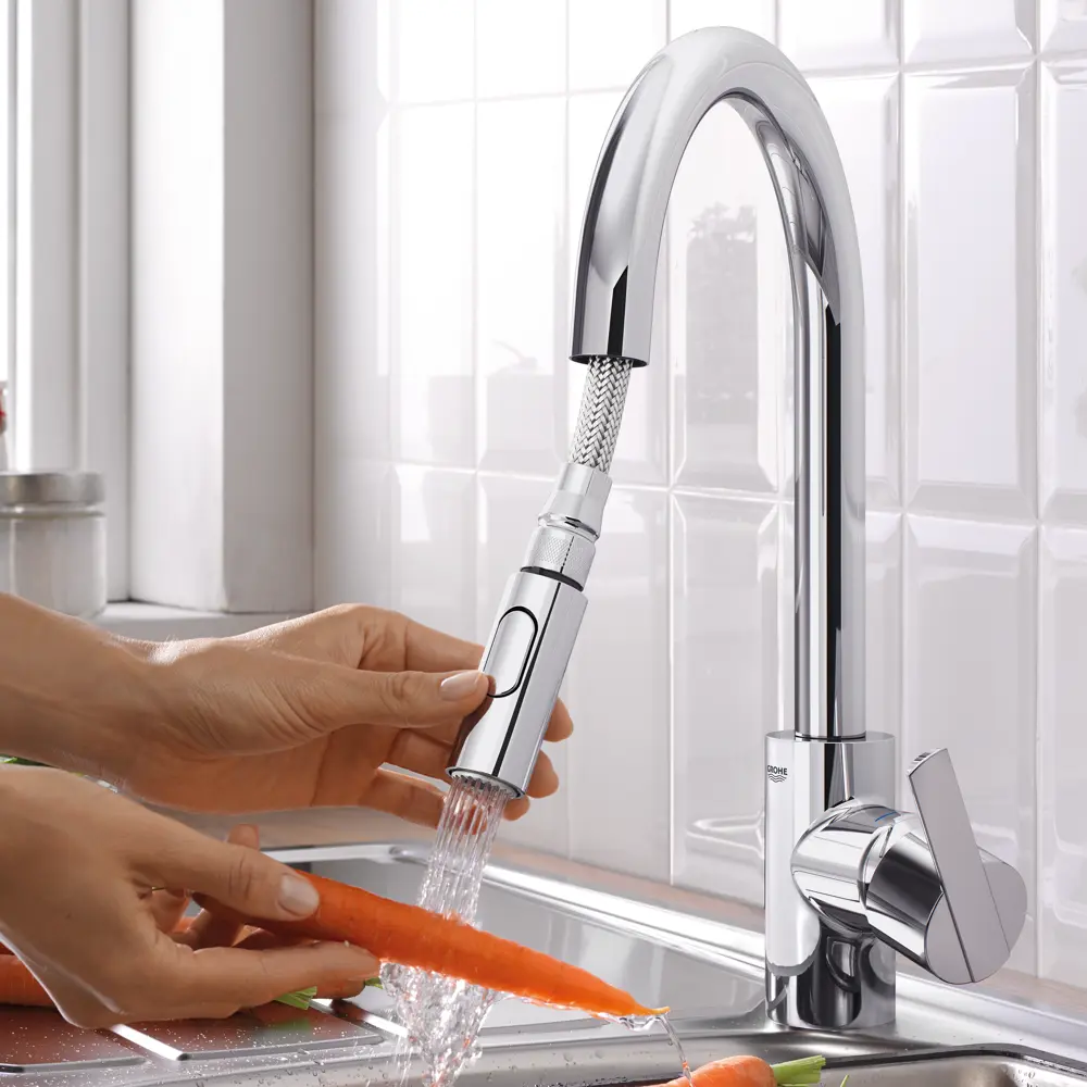 Смеситель для кухни GROHE Feel выдвижной, цвет хром Feel Clova STLM-2209415 - Вид №18