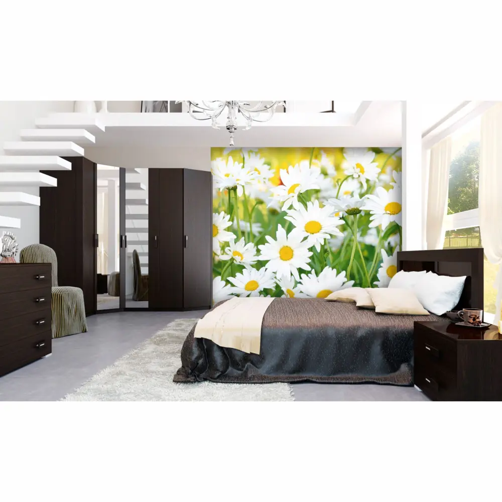 Фотообои бумажные «Ромашки» 210х200 cм Santreyd STLM-2176477 - Вид №1